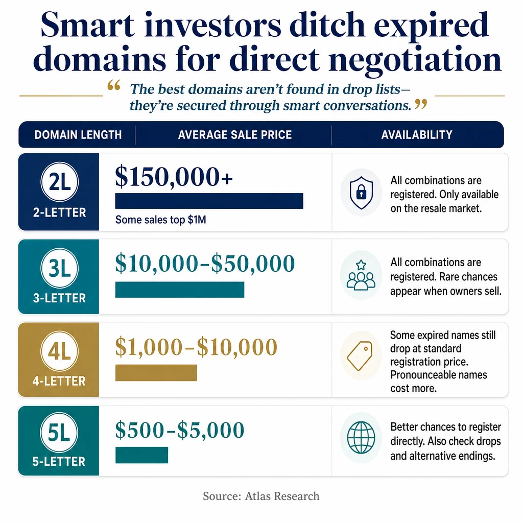 Infographic: Smart investors ditch expired domains for direct negotiation